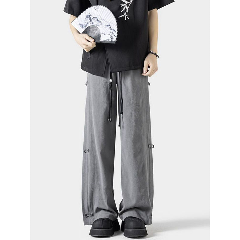 [BIGEMAN Series]★China style pants★ 2color casual pants pants bottoms unisex men's large size black gray crane