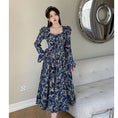 Load image into Gallery viewer, [JIGUJIGU Series] ★One Piece★ Women's Long Sleeve Floral Pattern Dress Retro Easy to Match Large Size
