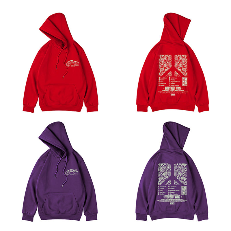 [MOYAN Series]★China style hoodie★ 8color tops Kanji letter pattern unisex men's large size