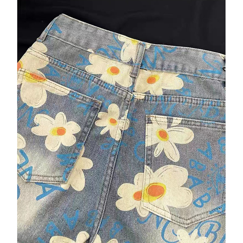 [Flower Series] ★Shorts★ Shorts Pants Denim 2color Easy to match Summer SML Blue Black