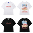 Gallery viewerに画像を読み込む, 【MOYANシリーズ】★Tシャツ★ 綿100％ 厚て 3color トップス 油絵風 男女兼用 メンズ 大きいサイズ 黒 白 アプリコット
