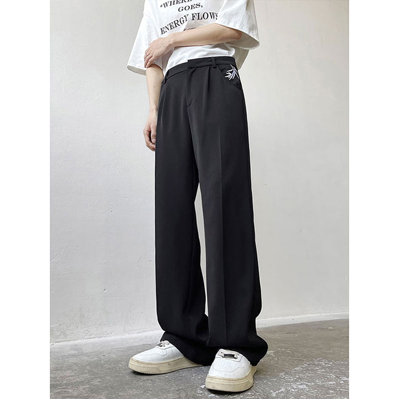 [LPZ Series]★China Style Pants★Casual Pants Trousers Bottoms Bamboo Unisex Men's Black Black