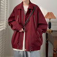 Load image into Gallery viewer, [PPG series]★Jacket★ 3color outerwear unisex men's simple black wine red apricot
