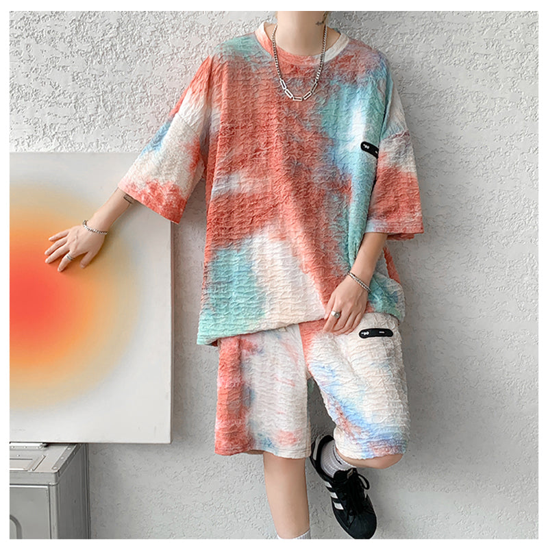 [BIGEMAN Series]★Setup★ Shirt + Shorts 3color Unisex Men's Large Size Cool Feel Good