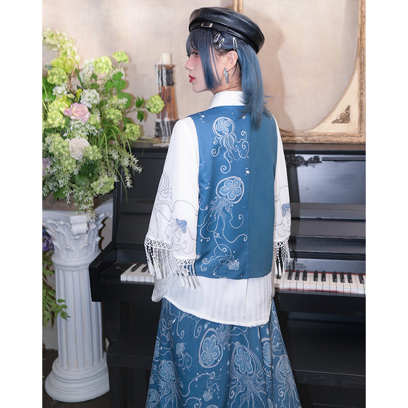 [Kokaisha---Butterfly Gin Series] ★Chinese-style top★ Happi coat, outerwear, unique, embroidered, butterfly, retro, easy to match