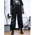 Load image into Gallery viewer, [Kokaisha---Butterfly Gin Series] Chinese-style trousers, bottoms, gaucho pants, original, slimming, switching, floral pattern
