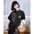 Load image into Gallery viewer, [Kokaisha---Flower Bone Series] ★Chinese-style top★ Short-sleeved shirt, unique, original, with a design of flowers
