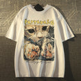 Gallery viewerに画像を読み込む, 【SCSシリーズ】★Tシャツ★ 2color トップス 半袖 男女兼用 メンズ 大きいサイズ コットン 猫 ネコ ねこ
