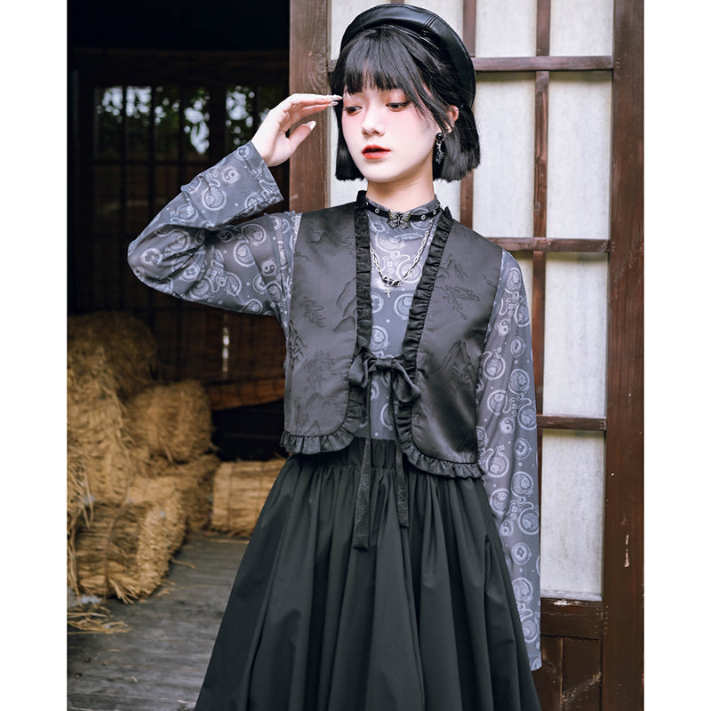 [Kokaisha---Butterfly Gin Series] ★Chinese-style top★ Happi coat, outerwear, unique, embroidered, butterfly, retro, easy to match