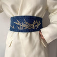 Load image into Gallery viewer, [Liu Wuwei Series] ★China style belt★ Obi Accessories Small items Easy to match Retro Denim Blue Blue
