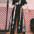 Load image into Gallery viewer, [Kokaisha---Butterfly Gin Series] Chinese-style trousers, bottoms, gaucho pants, original, slimming, switching, floral pattern
