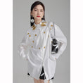 Load image into Gallery viewer, [ZHONG CHUANG Series]★China style shirt★ 2color embroidery tops cotton black white
