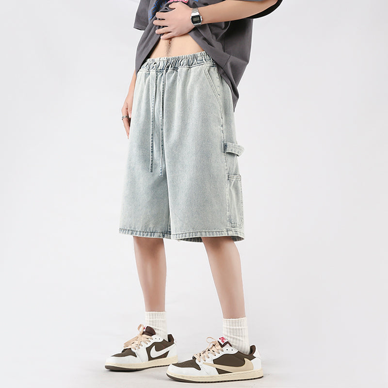 [XIHA Series] ★Shorts★ 3 colors Bottoms Shorts Unisex Men's Switching Black Beige Green