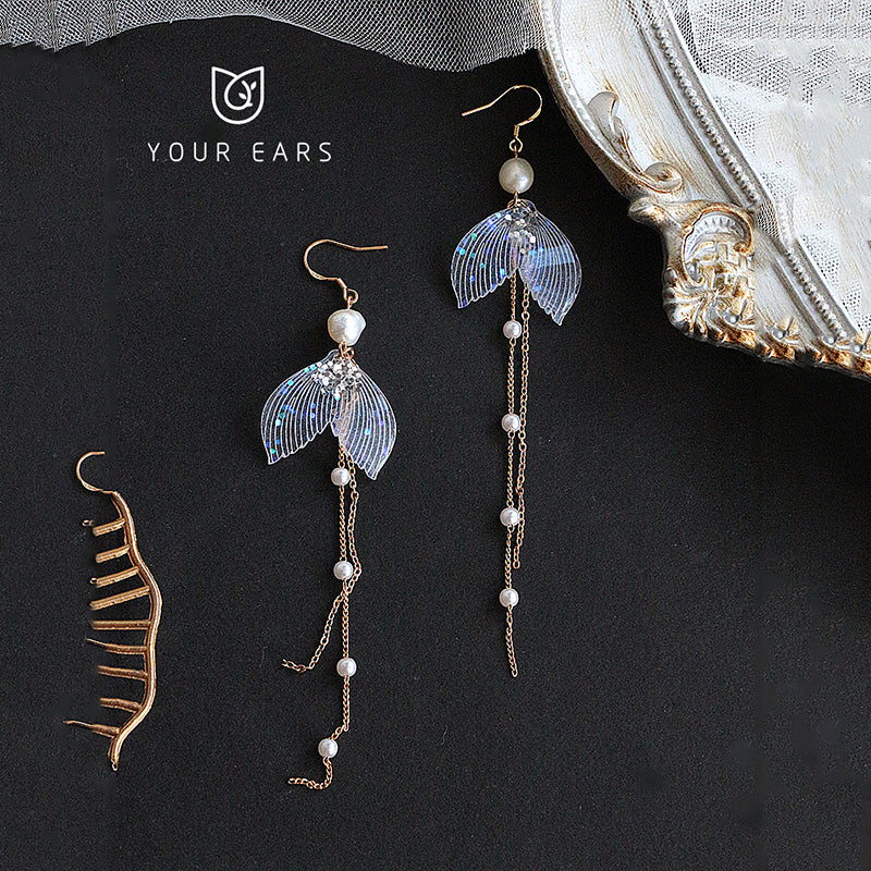 [YOUR EARS series] ★Earrings★ Pierced earrings or earrings Accessories Ladies Date Cute Fish tail