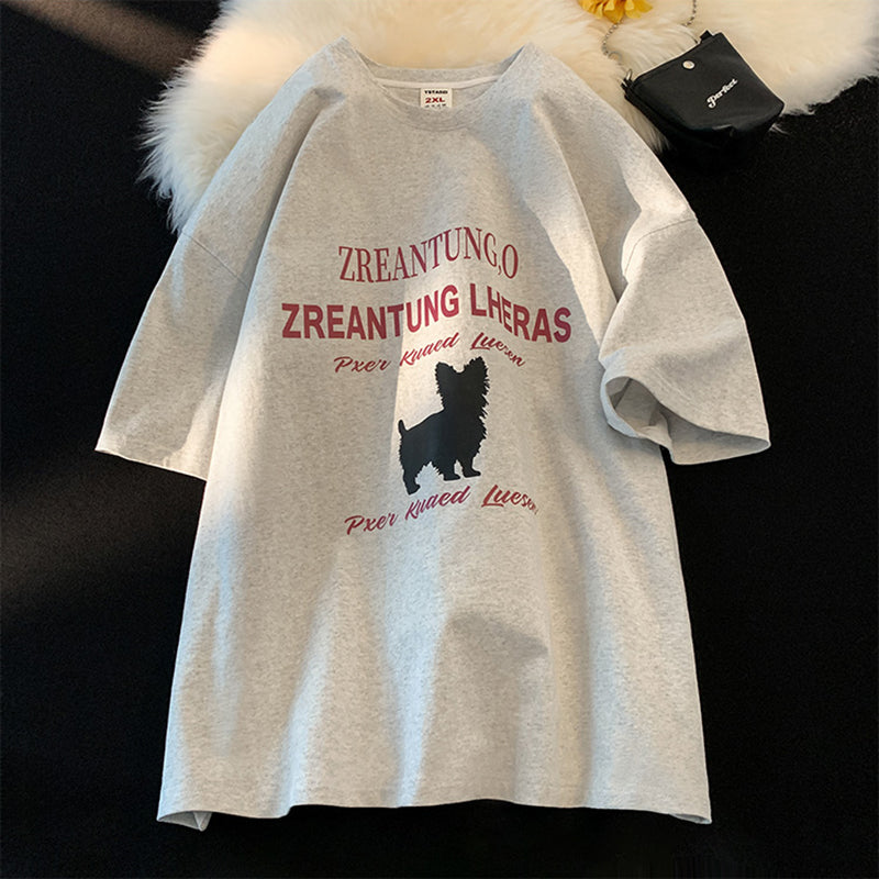 【V37シリーズ】★Tシャツ★ 6color トップス 半袖 男女兼用 メンズ 大きいサイズ コットン 猫 ねこ ネコ