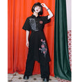 Load image into Gallery viewer, [Kokaisha Series] ★China style pants★ Chiffon gaucho pants Spring/Summer Loose Black Black SML XL
