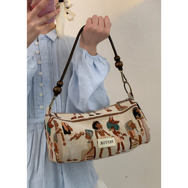 [DAZE &amp; ERPANG series] ★Bag★ Check pattern, floral pattern, cute, date, commuting, OL, office, rectangular, improves temperament