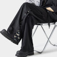 Load image into Gallery viewer, [BIGEMAN Series]★China style pants★ 2color casual pants pants bottoms unisex men's large size black gray crane
