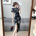 Load image into Gallery viewer, [Hanamori Series]★Chinese style dress★ Improved Chinese dress, fake layered, cute Chinese clothing
