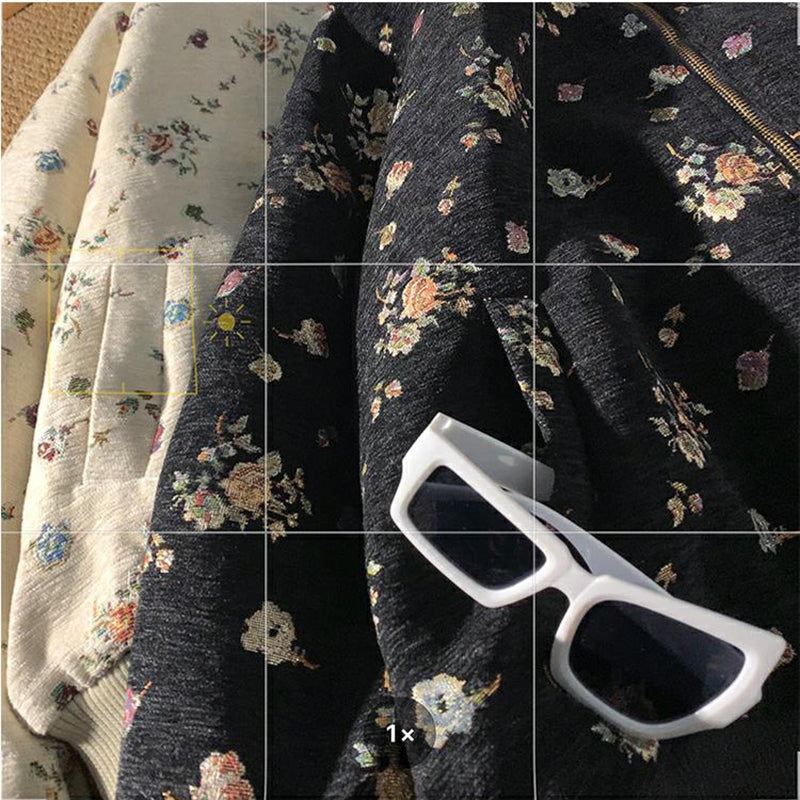 [BENGE Series]★Outerwear★ 2color Jacket Floral Pattern Ladies Casual Easy to Match