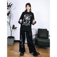 Load image into Gallery viewer, [Kokaisha---Butterfly Gin Series] Chinese-style trousers, bottoms, gaucho pants, original, slimming, switching, floral pattern
