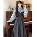 Load image into Gallery viewer, [YAMENGNI Series]★China style dress★ Women's long sleeve fake layered retro large size
