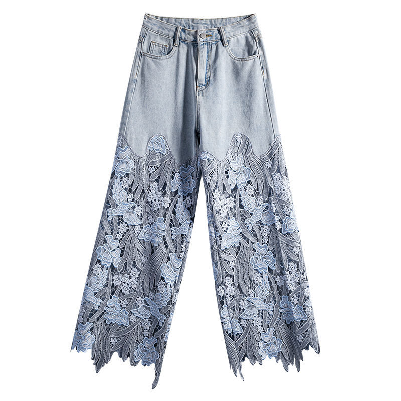 [HANMOYAN Series] ★Denim pants★ Pants Bottoms Butterfly Unique Women's Cute Easy to match