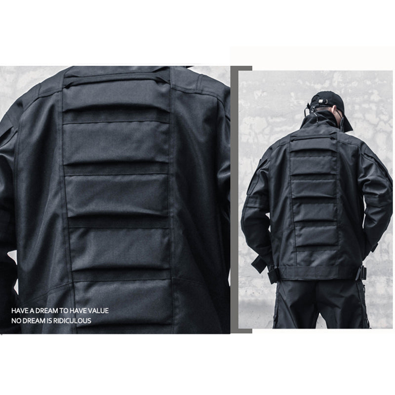 [WL Series] ★Jacket★ Outerwear Unisex Men's Design Casual Black Black