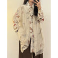 Load image into Gallery viewer, [UATONLINE Series] ★Shirt★ Tops, short sleeves, unisex, men's, openwork, floral pattern, summer clothing, loose fit
