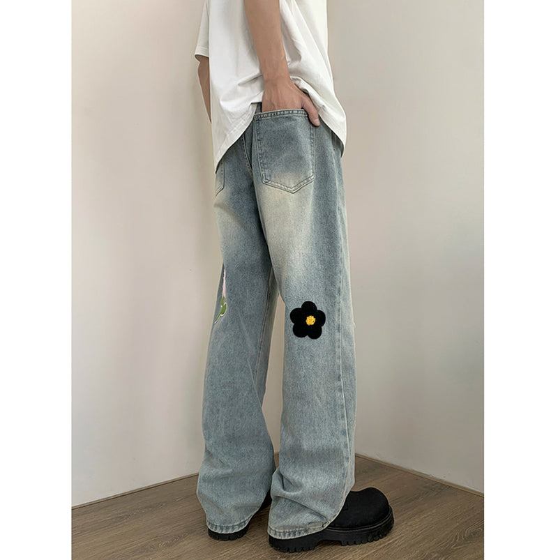 [HANMOYAN Series] ★Denim pants★ Pants Bottoms Butterfly Unique Women's Cute Easy to match