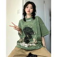 Gallery viewerに画像を読み込む, 【FEIYUANSHENシリーズ】★Tシャツ★ 4color トップス 半袖 男女兼用 メンズ レトロ ブラック グリーン パープル ピンク
