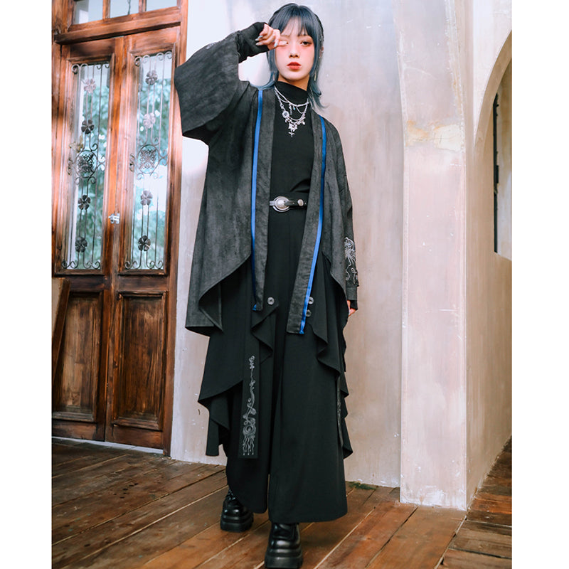 [Kokaisha---Butterfly Gin Series] ★Chinese-style top★ Happi coat, outerwear, unique, embroidered, butterfly, retro, easy to match