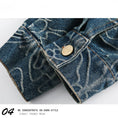 Load image into Gallery viewer, ✿New item! [UATONLINE Series]★Jacket★ Denim jacket Butterfly pattern outerwear Unisex Men's Stylish Blue Blue
