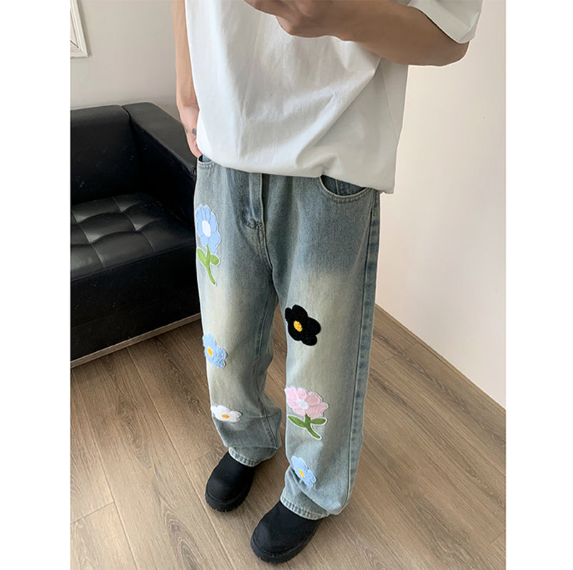 [HANMOYAN Series] ★Denim pants★ Pants Bottoms Butterfly Unique Women's Cute Easy to match