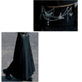 Load image into Gallery viewer, [Yunman slanted hairpin series] ★China style skirt★ Skirt with chain Bottoms Long skirt Chinese clothes Slimming black Black
