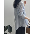 Gallery viewerに画像を読み込む, 【SHIQIシリーズ】★シャツ★ 3color トップス 長袖 レディース シンプル ブルー ピンク ホワイト
