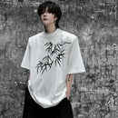 [ZHUIYI series] ★Chinese style tops★ 2color T-shirt, short sleeve, bamboo, bamboo pattern, men's, casual, easy to match