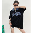 Gallery viewerに画像を読み込む, 【MOISHE TIDEシリーズ】★POLOシャツ★ 2color トップス 半袖 男女兼用 メンズ おしゃれ 配色 ブラック ホワイト
