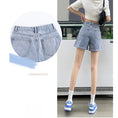 Load image into Gallery viewer, [Flower Series] ★Shorts★ Shorts Pants Denim 2color Easy to match Summer SML Blue Black
