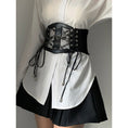 Load image into Gallery viewer, [SONGCHENG Series] ★Belt★ Obi Accessories Small items Easy to match Black Black PU Lace
