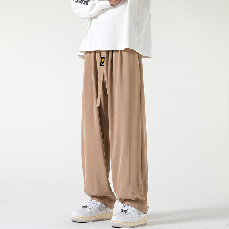 [KADISHOU Series] ★Casual pants★ 2 colors Pants Bottoms Unisex Men's Large size Simple Black Brown