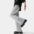 Load image into Gallery viewer, [PPG Series] ★Chinese-style pants★ 2 colors Bamboo Casual pants Trousers Bottoms Unisex Men's Large size Cool Thin Summer clothes Black Gray
