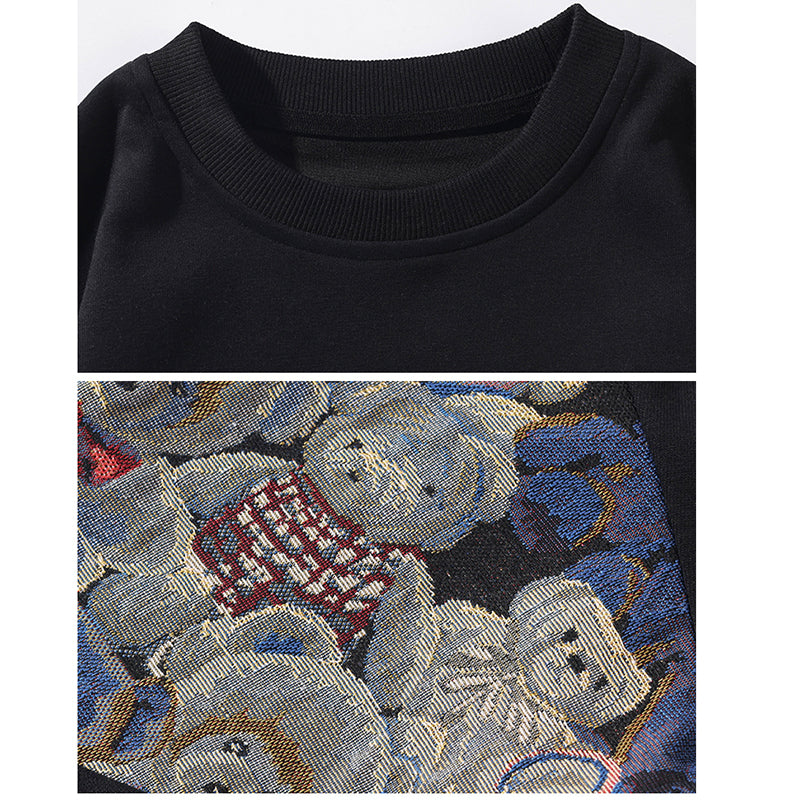 [BIGEMAN Series] ★Tops★ 3color Sweatshirt Unisex Men's Large Size Bear Bear Easy to match