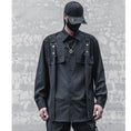 Load image into Gallery viewer, [WL Series]★Shirt★ Tops, long sleeve shirt, unisex, men's, black, Harajuku style, cool
