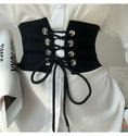 Load image into Gallery viewer, [SONGCHENG Series] ★Belt★ Obi, accessories, small items, easy to match, black, elastic
