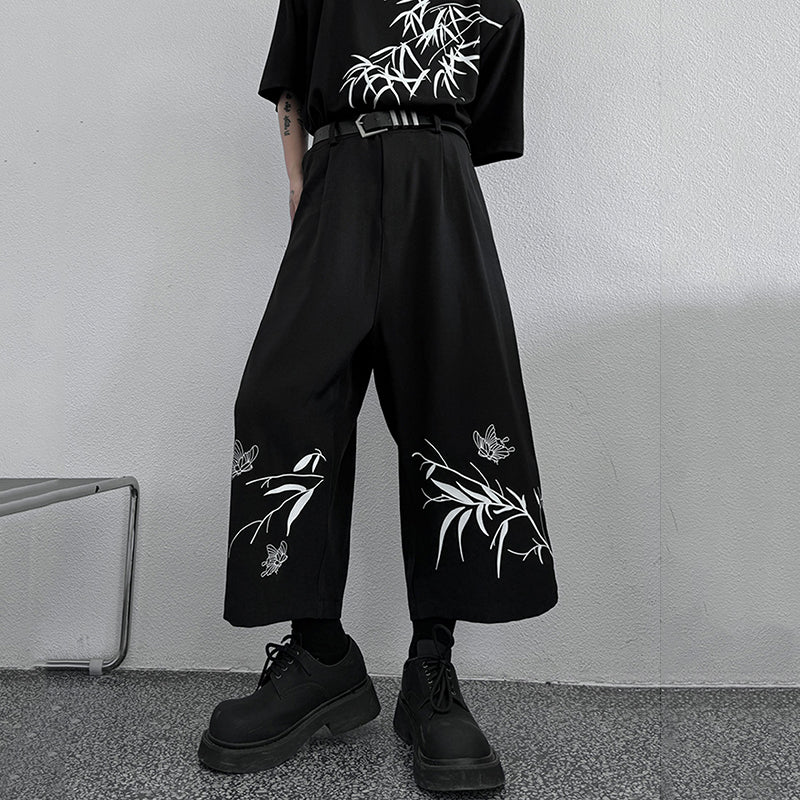 [ZHUIYI Series] ★Chinese-style trousers★ Casual pants, trousers, bottoms, unisex, men's, 8/10th length, Chinese clothing