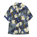 Load image into Gallery viewer, [MUTU Series] ★Shirt★ Tops, short-sleeved shirts, floral shirts, women's, upscale, blue
