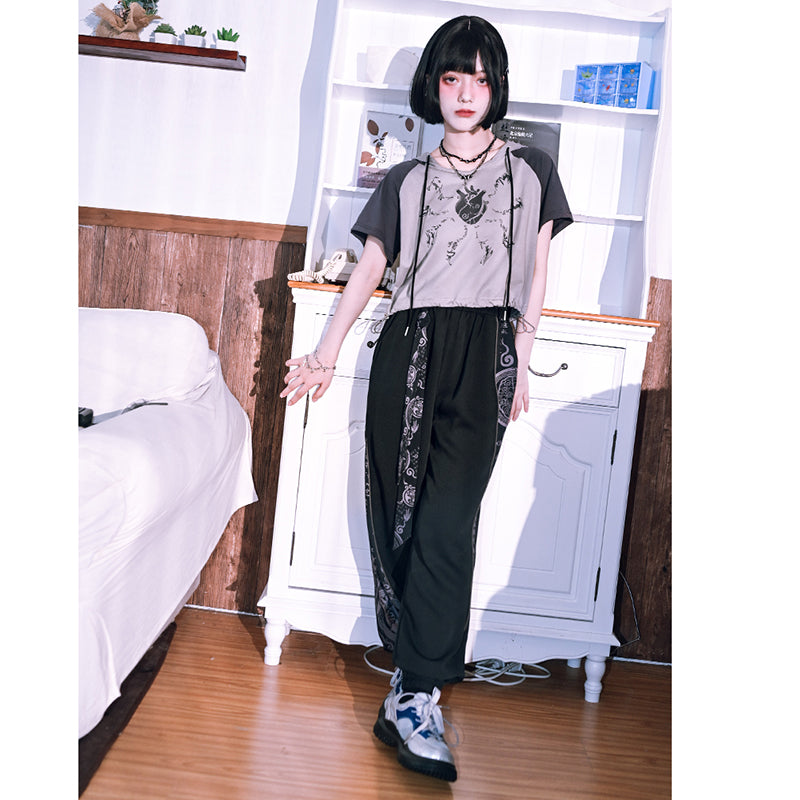 [Kogaisha---Purification Series] ★Chinese-style trousers★ Bottoms, trousers, casual pants, sports style, black