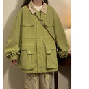 [SENSU Series]★Jacket★ 3color outerwear unisex men's corduroy green beige coffee color