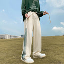 [V37 Series]★Casual Pants★ 2color Pants Bottoms Unisex Men's Large Size Vertical Stripes Striped Pattern